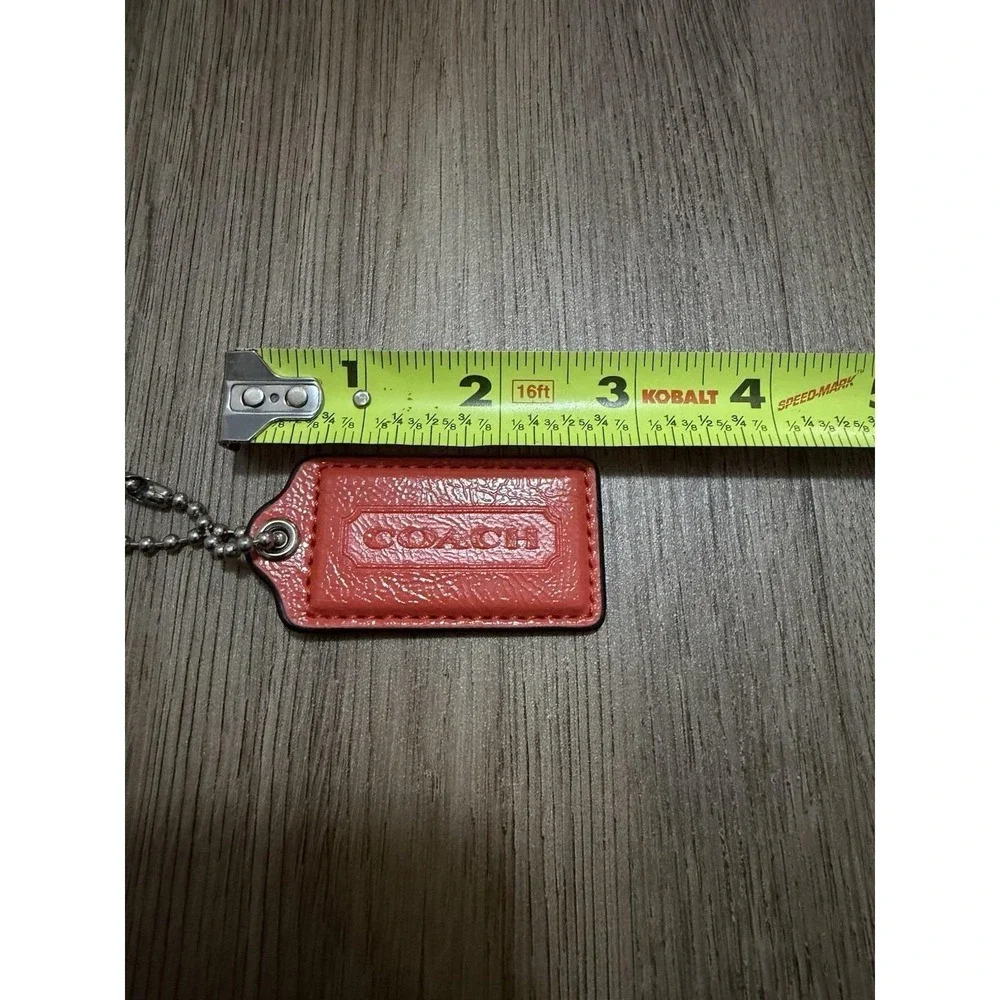 Coach Orange/CoralColor Hang Tag, Purse Charm